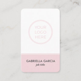 Visita Tarjeta de presentación de logotipo rosa mínimo mo