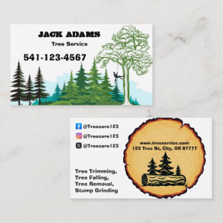 Visita Tarjeta de presentación de Lumberjack Tree Service