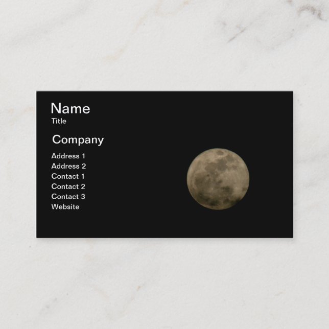 Visita Tarjeta de presentación de luna llena (Anverso)