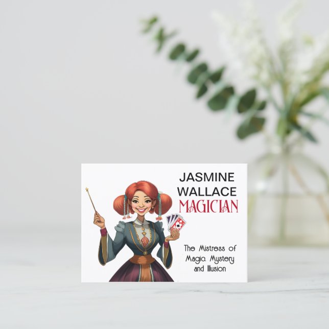 Visita Tarjeta de presentación de Magician Personalizada (Anverso de pie)