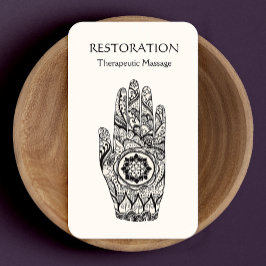 Visita Tarjeta de presentación de mano de flores Energy H