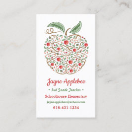 Visita Tarjeta de presentación de manzana para maestros S