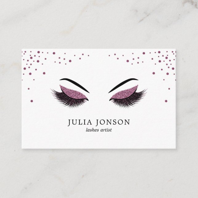 Visita Tarjeta de presentación de maquilladores con efect (Anverso)