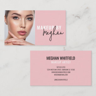 Visita Tarjeta de presentación de maquillaje con foto de