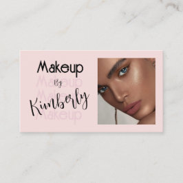 Visita Tarjeta de presentación de maquillaje con foto de