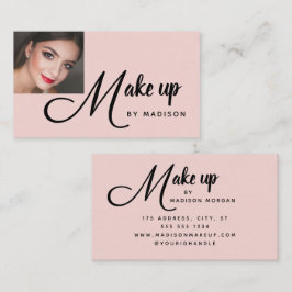 Visita Tarjeta de presentación de maquillaje con foto de