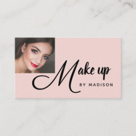 Visita Tarjeta de presentación de maquillaje con foto de 