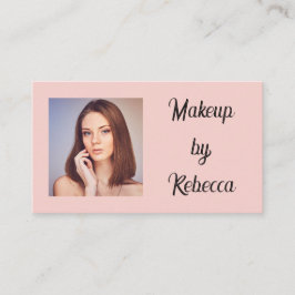 Visita Tarjeta de presentación de maquillaje con foto de 