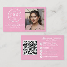 Tarjeta de presentación de maquillaje con guión ro