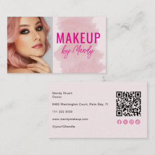 Visita Tarjeta de presentación de maquillaje con icono so