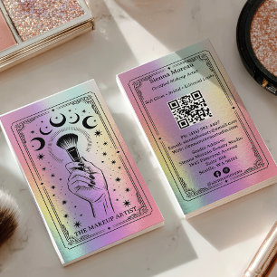Visita Tarjeta de presentación de maquillaje de arcoíris