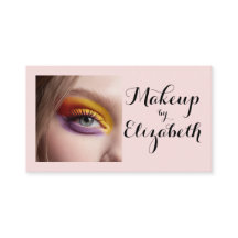 Tarjeta de presentación de maquillaje de foto con 
