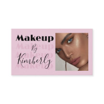 Tarjeta de presentación de maquillaje fotográfico