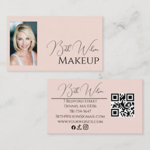 Visita Tarjeta de presentación de maquillaje moderna de c