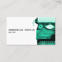 Tarjeta de presentación de máquina de escribir Ver