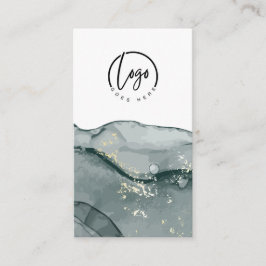 Visita Tarjeta de presentación de Marble Gris Resumen con