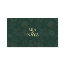 Tarjeta de presentación de marca de lujo floral do