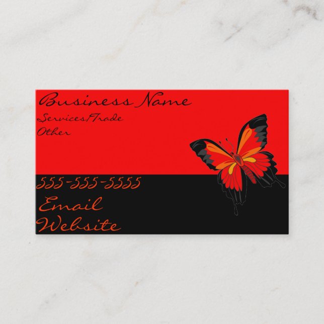 Visita Tarjeta de presentación de mariposa (Anverso)