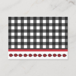 Visita Tarjeta de presentación de mariquita de Gingham
