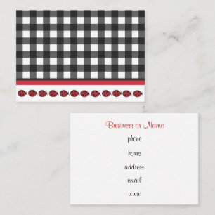 Visita Tarjeta de presentación de mariquita de Gingham