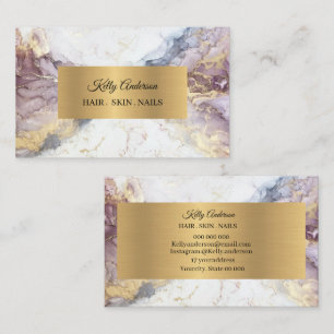 Visita Tarjeta de presentación de mármol Opal gold textur