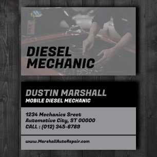 Visita Tarjeta de presentación de mecánico diésel móvil g