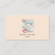 Tarjeta de presentación de mezclador de pastel ado