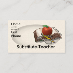 Visita Tarjeta de presentación de mi profesor sustituto