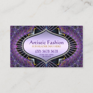 Visita Tarjeta de presentación de moda artística arte fra