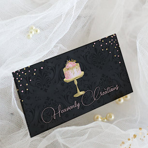 Visita Tarjeta de presentación de moda Damask y Fancy Cak