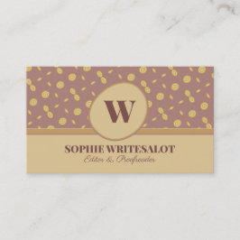 Visita Tarjeta de presentación de monograma de patrones d