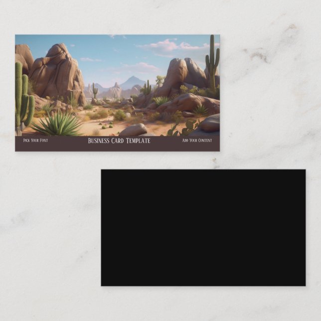 Visita Tarjeta de presentación de Montañas Desert (Anverso / Reverso)