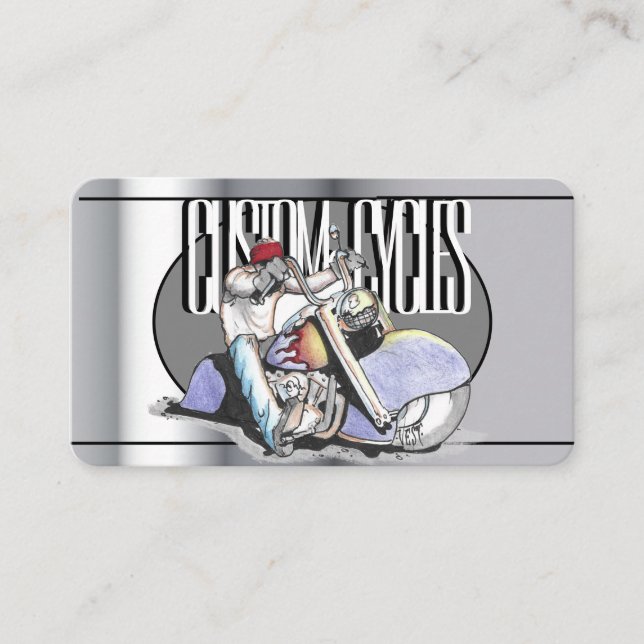 Visita Tarjeta de presentación de motocicleta de plantill (Anverso)