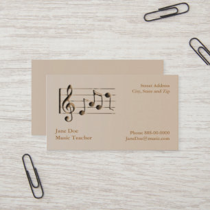 Visita Tarjeta de presentación de música