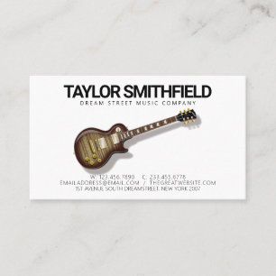 Visita   Tarjeta de presentación de música de guitarra 