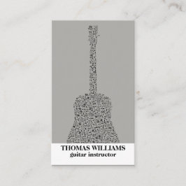 Visita Tarjeta de presentación de música de guitarra negr
