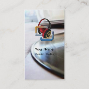 Visita Tarjeta de presentación de música DJ