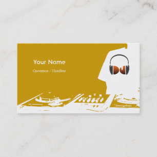 Visita Tarjeta de presentación de música DJ