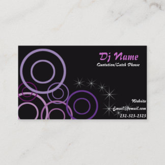 Visita Tarjeta de presentación de música Dj agradable