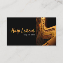 Tarjeta de presentación de música Harp Lessons