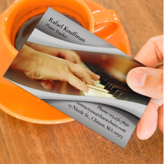 Visita Tarjeta de presentación de música para piano