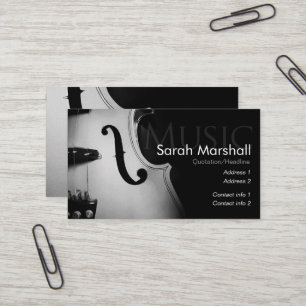 Visita Tarjeta de presentación de músico de violín con es