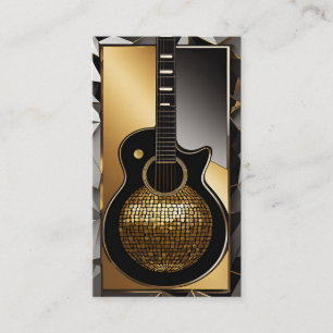 Visita Tarjeta de presentación de músico elegante con not
