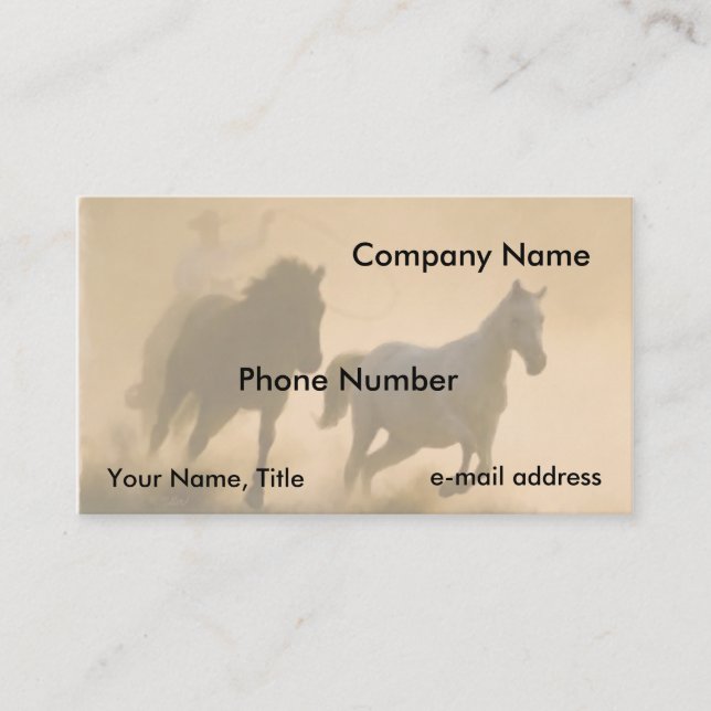 Visita Tarjeta de presentación de Mustang round (Anverso)