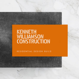 Visita Tarjeta de presentación de Naranja para construcci