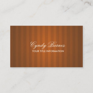 Visita Tarjeta de presentación de Naranja quemado Stripe