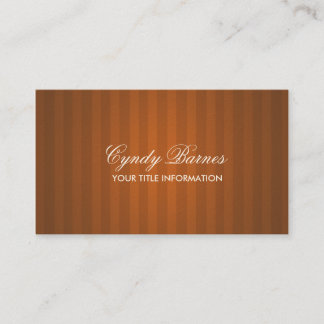 Visita Tarjeta de presentación de Naranja quemado Stripe