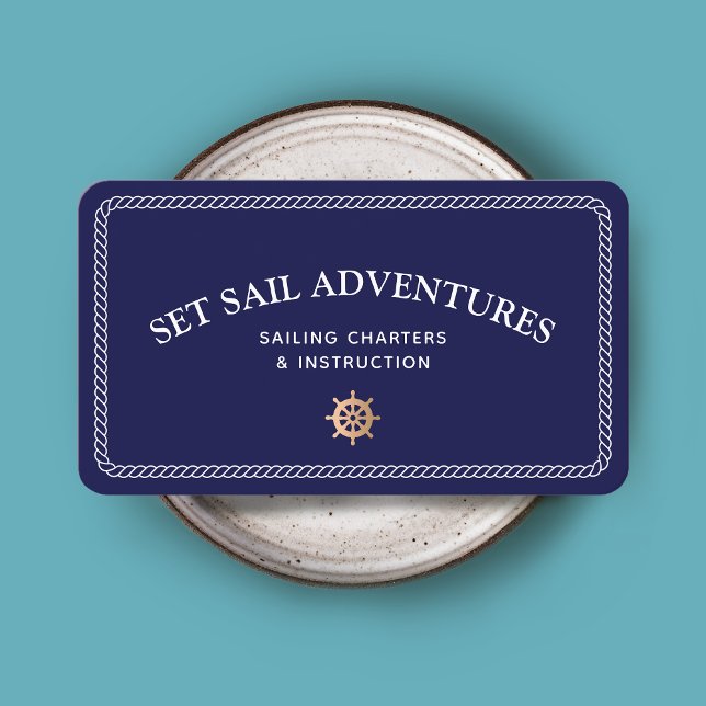 Visita Tarjeta de presentación de nautical Rope Gold Ship (Subido por el creador)