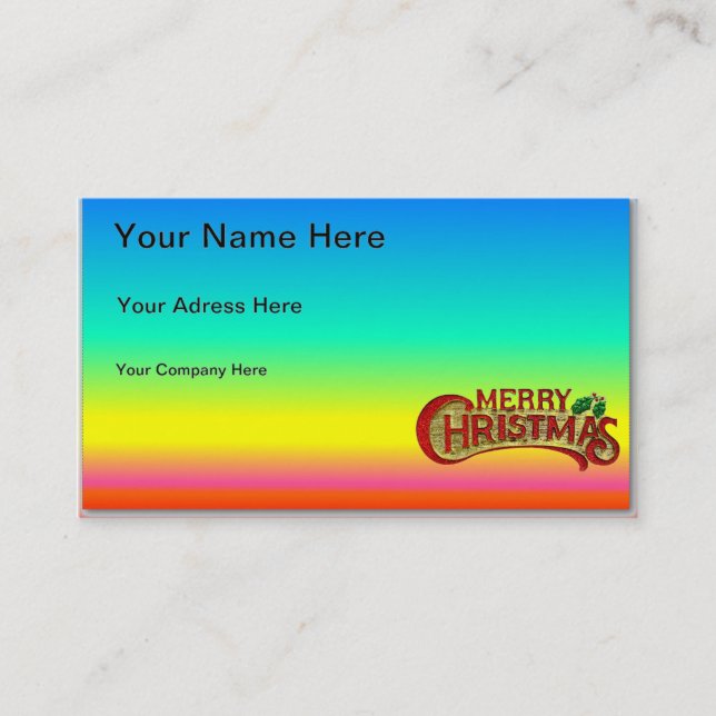 Visita Tarjeta de presentación de navidad (Anverso)