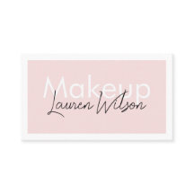 Tarjeta de presentación de negocio de cabello rosa